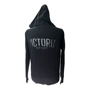 Victoria Sport Black Full-Zip Hooded Sweatshirt